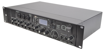 1 to 2 Zone 100V Mixer Amplifier with Media Player Bluetooth USB SD Card 240W